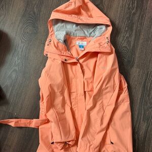Columbia Peach Hooded Trench Coat